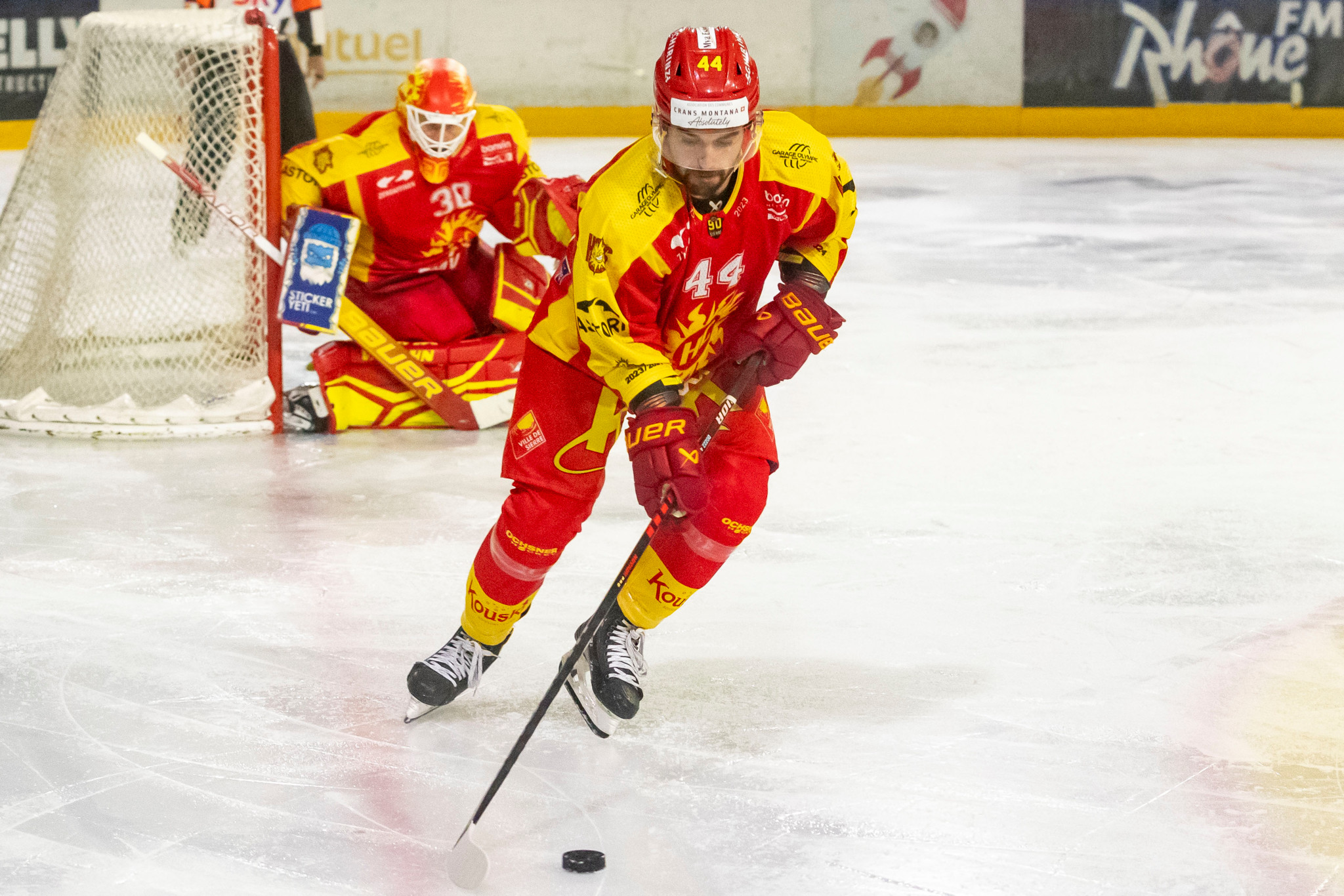 10.10.2023; Sierre; Eishockey Swiss League - HC Sierre - EHC Visp;
Nicolas Dozin (Sierre) (Pascal Muller/freshfocus)
